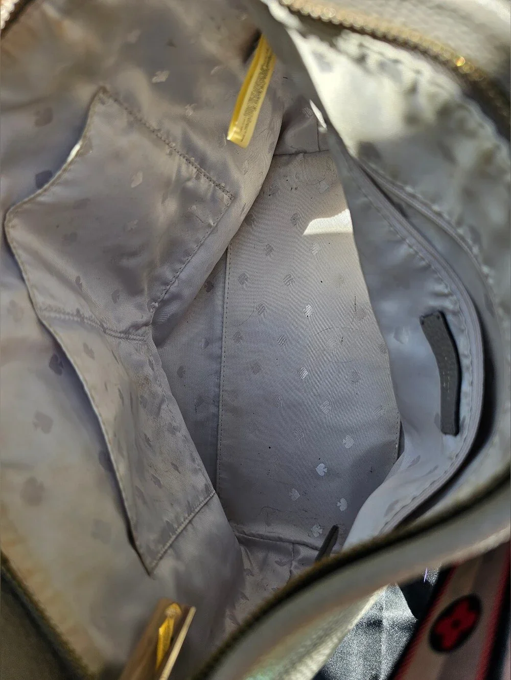 Kate Spade Leila Gray Pebbled Leather Bucket Hobo Bag Original Owner